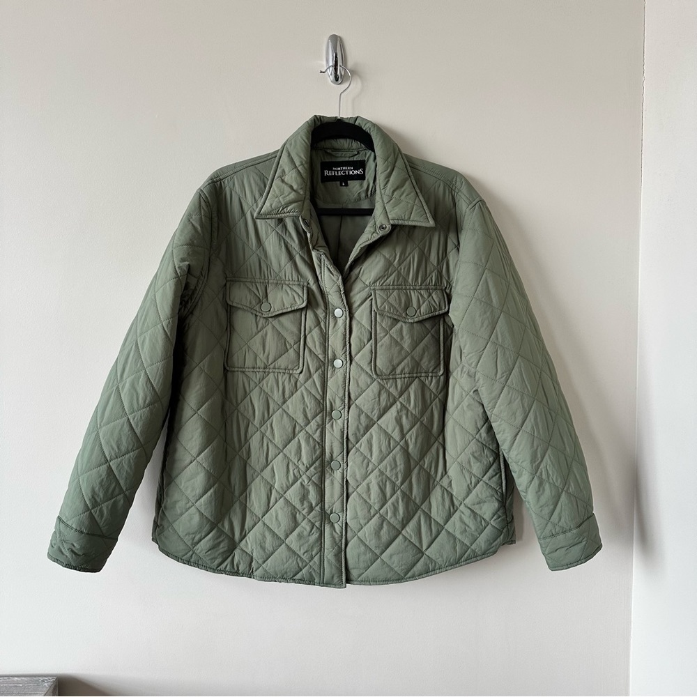NORTHERN Reflections- Quilted Spring Shacket (Size:Large)